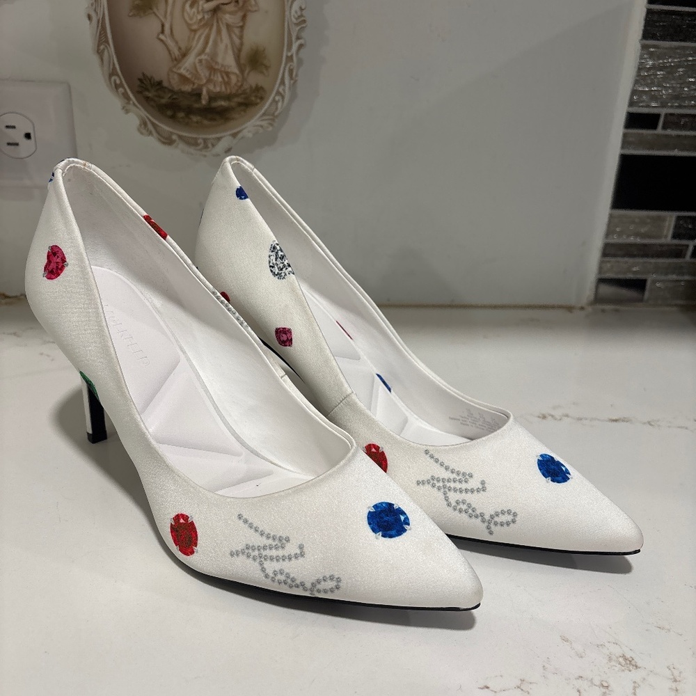 KARL LAGERFELD PARIS Women's Royale Jewels High Pumps Sz 10